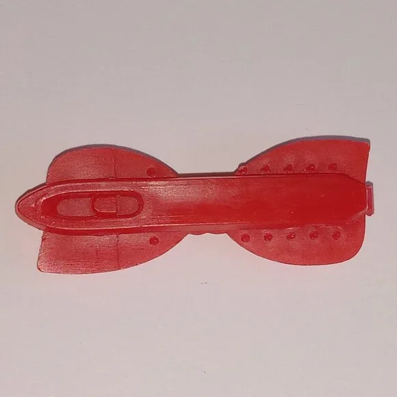 🎯 10 for $10 / Vintage Kids Small Plastic Red Bow Barette Barrette - Picture 3 of 5